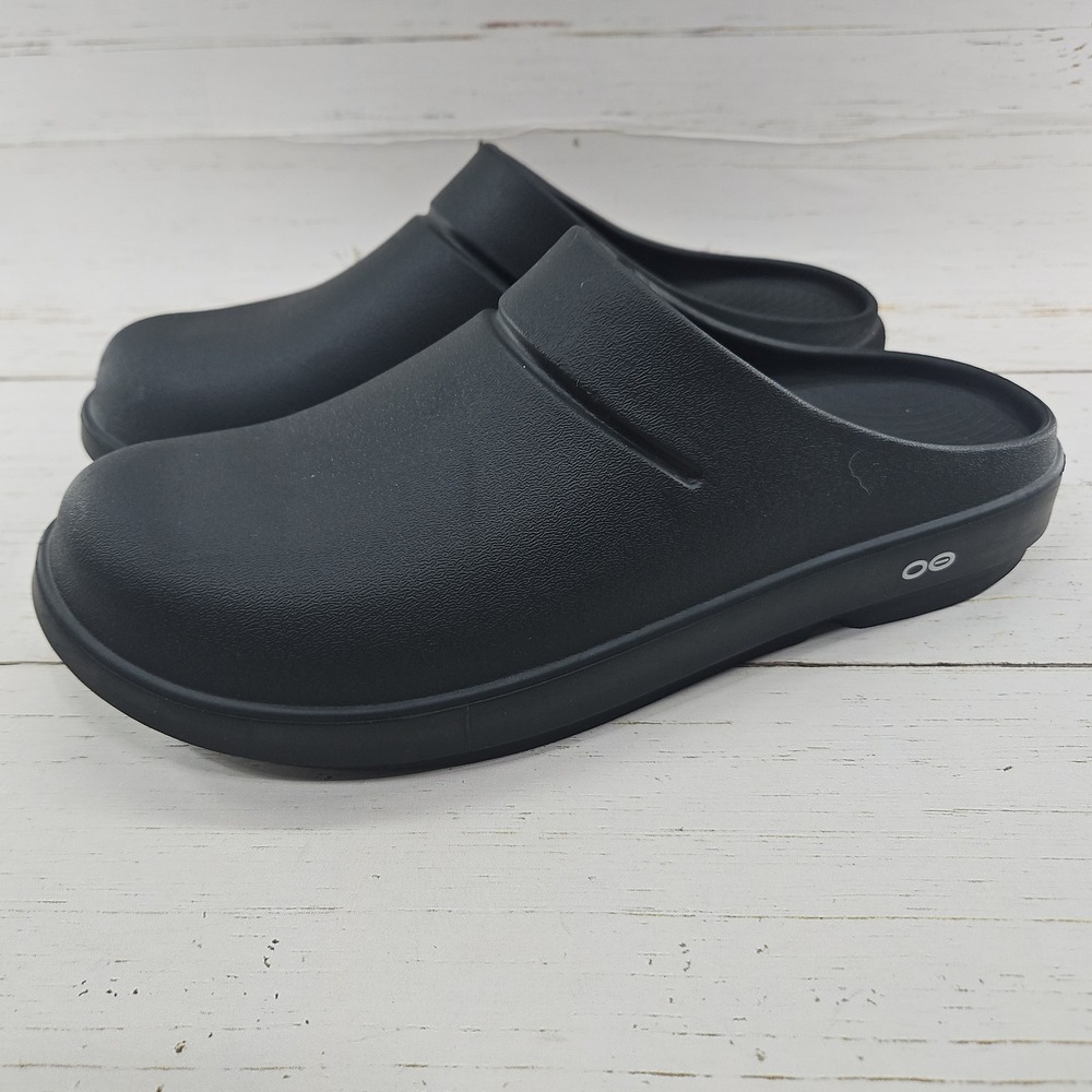 Oofos OOcloog Black Casual Slip On Recovery Clogs Mens 12 Womens 14 Comfort